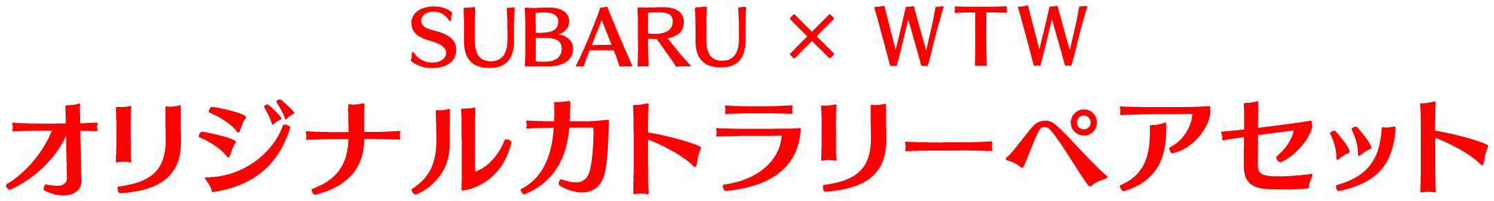 SUBARU × ＷＴＷ オリジナルカトラリーペアセット