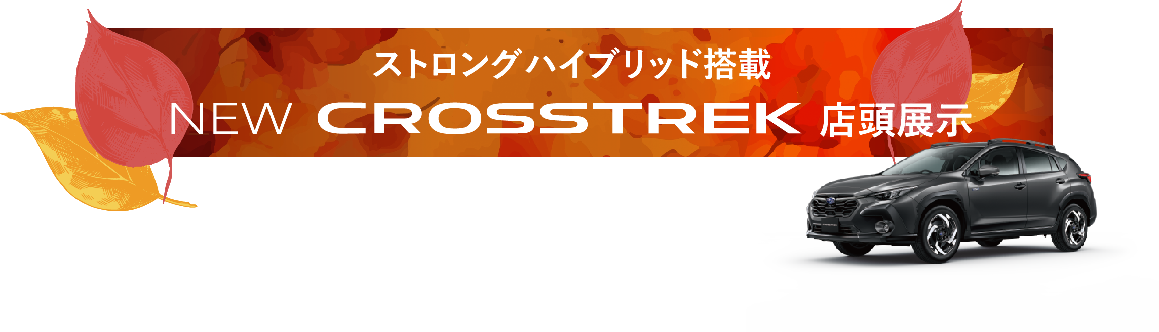 ストロングハイブリッド搭載NEW CROSSTREK店頭展示