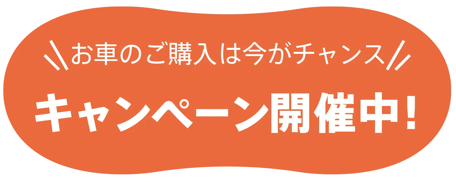 お車のご購入は今がチャンス！　キャンペーン開催中