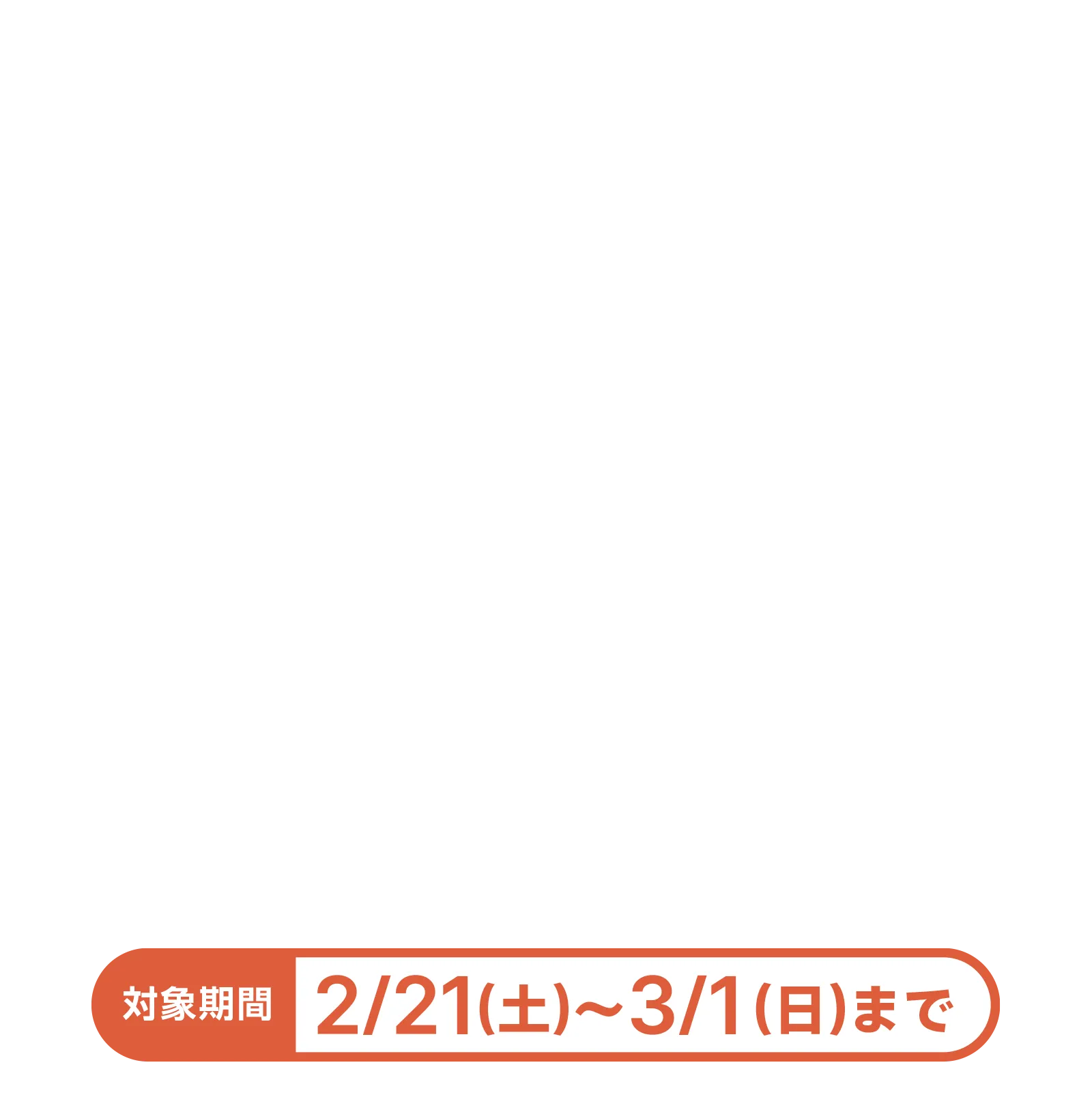 2月21日（日）～3月1日（日）まで